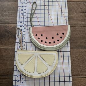 LAUREN CONRAD Watermelon and Lemon Slice Wristlet Bundle